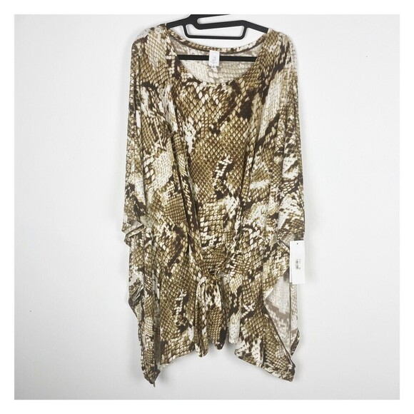 Jones New York Tops - jones new‎ york 3x Blouse Animal Print Snake Print Tie Front Blouse​​​​​